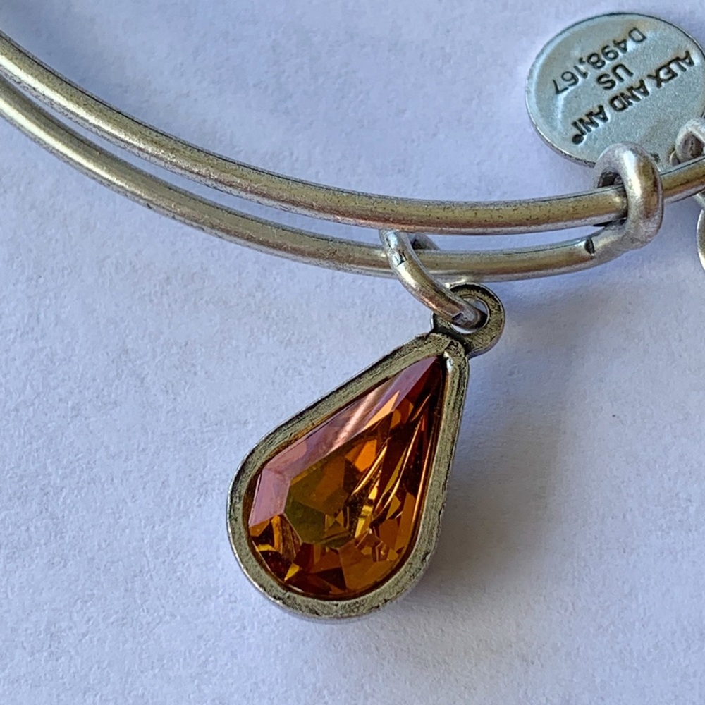 Alex and Ani November birthstone teardrop bangle